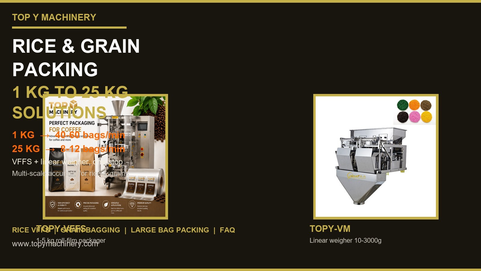 Rice and Grain Packing: 1kg to 25kg Solutions