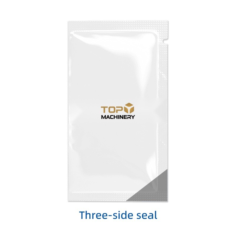 Three-side seal flat pouch for cubes