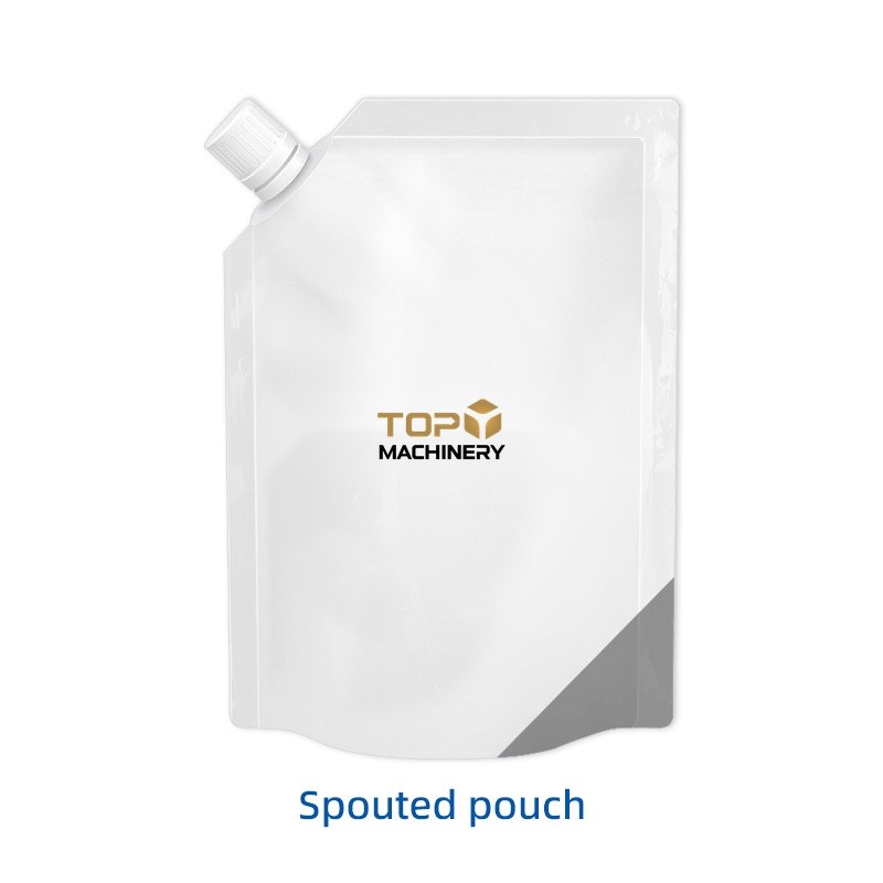Spouted pouch for easy pour sauce