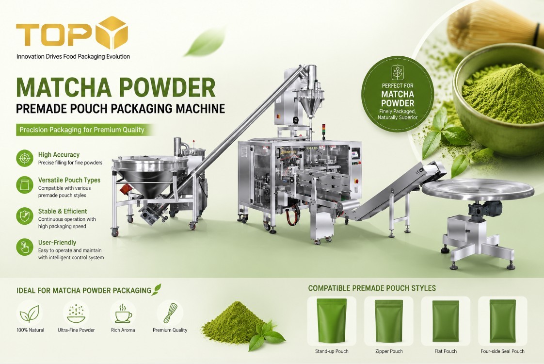 Descifrando la máquina envasadora de bolsas preformadas para polvo de matcha de TOP Y Machinery: protección impecable contra la humedad y control de porciones