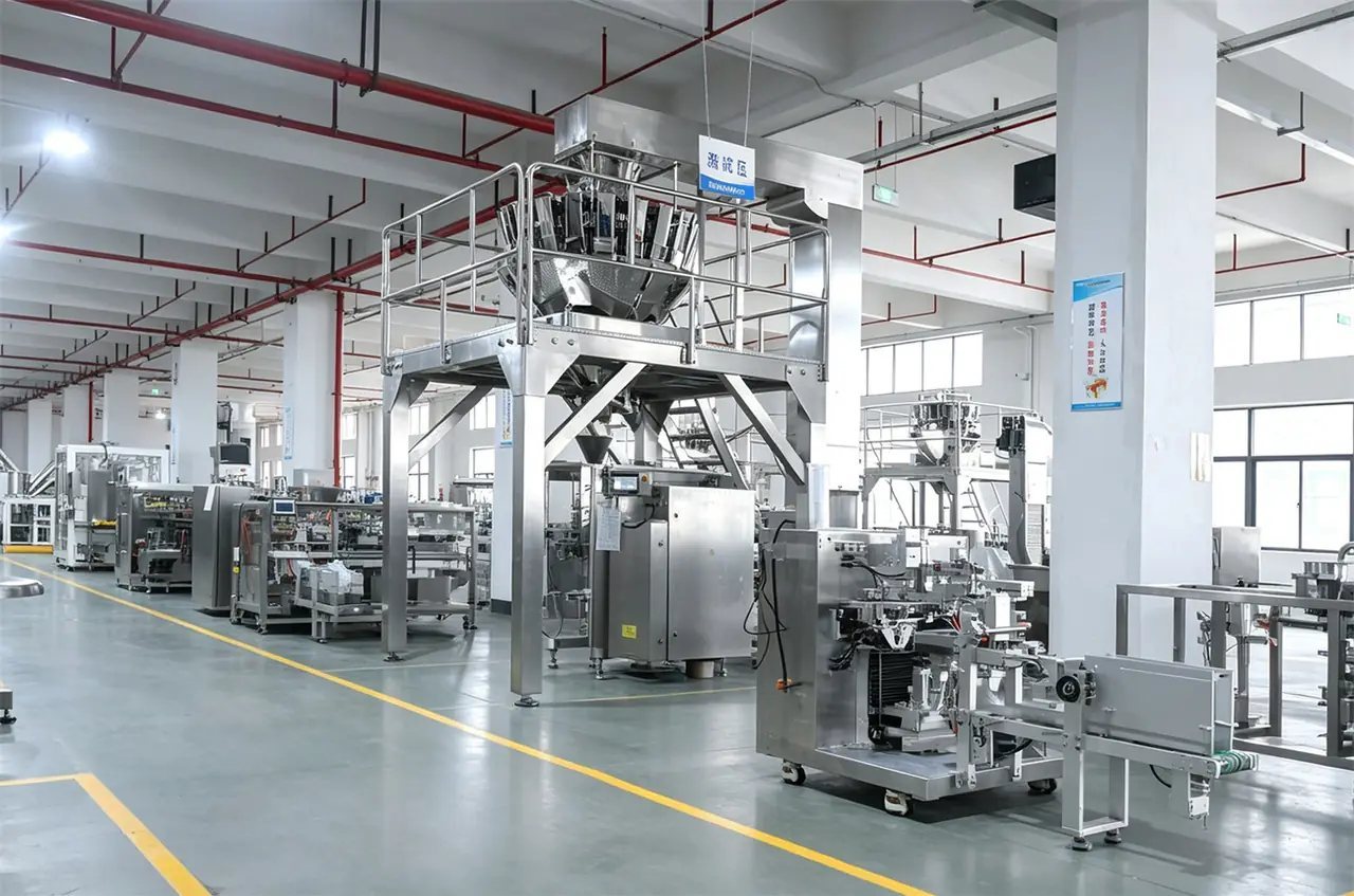 Food packaging machinery workshop at the TOP Y Machinery plant