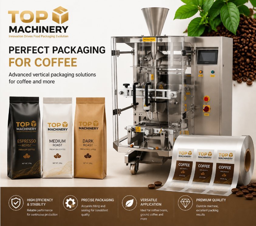 ¿Cuál es la mejor máquina envasadora VFFS de café en grano para su negocio? Guía de TOP Y MACHINERY