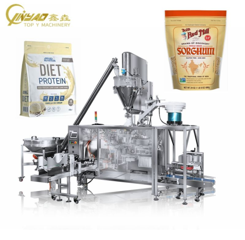Automatic Plastic Doypack Spice Flour Wheat Meal Coffee Powder Packaging Machine Zipper Pouch Packing Machine