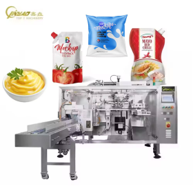 Yoghourt Spout Bag Filling and Sealing Machine | Cheese Sauce Pouch Packing Machine | Horizontal Packaging Machine