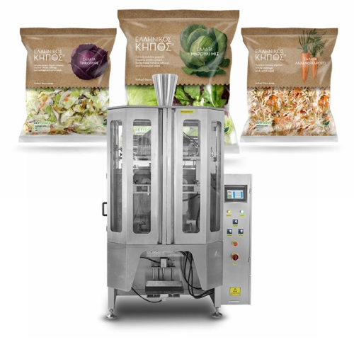 Automatic Bagging Green Peas Lettuce Salad Vffs Multihead Weigher Salad Vegetable Packing Machine