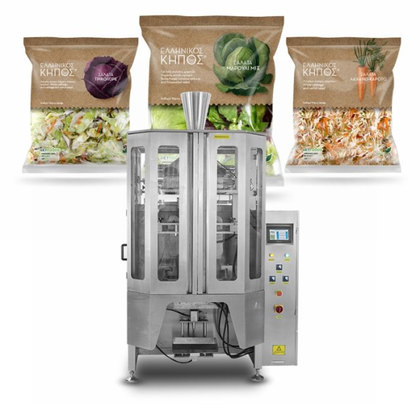 Máquina de envasado de hortalizas para ensalada | Máquina de embolsado automática | Pesadora multicabezal VFFS
