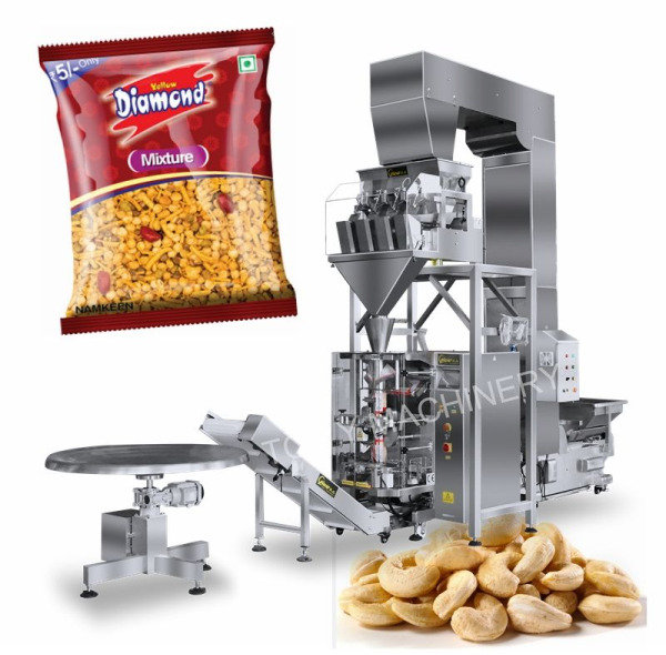 Máquina de envasado de frutos secos | Máquina de envasado con pesadora lineal automática para alimentos | Máquina de envasado de anacardos