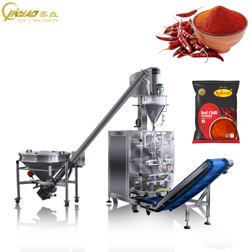 Red Chilli Powder Auger Filler Dosing  Pepper Powder Vffs Vertical Pillow Bag Packaging Machine