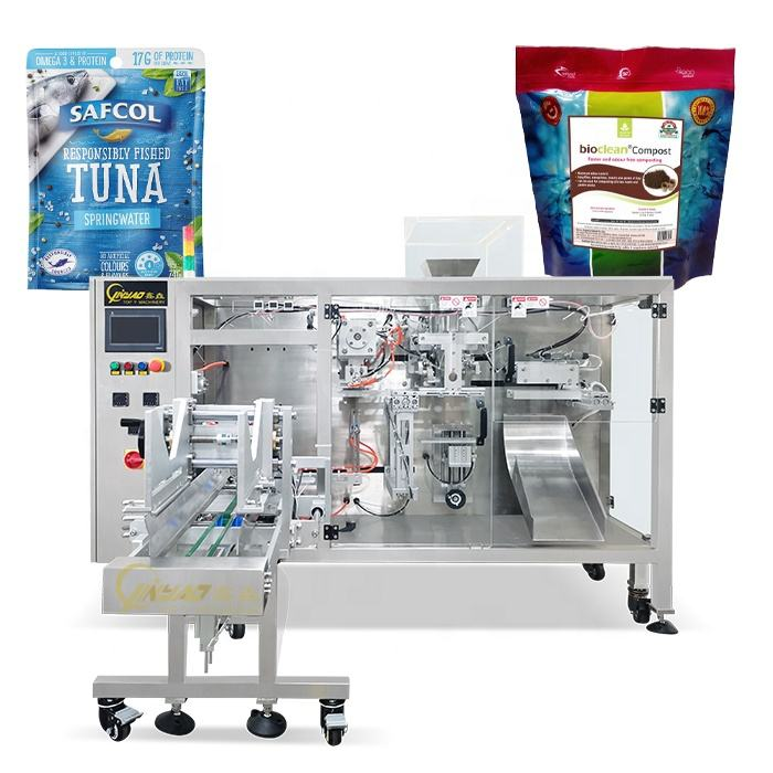 Automatic Plastic Bag Compost Tuna Robot Bean Seed Filling Sealing Packing Machine