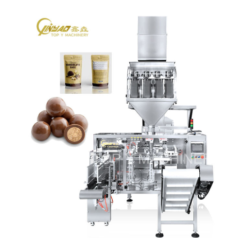 Automatic Ziplock Bag Snack Food Chocolate Ball Packing Machine Premade Pouch Chocolate Packaging Machine