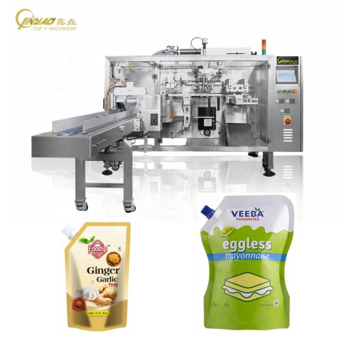 Automatic Spout Pouch Doypack Mayonnaise Sauce Paste Thick Liquid Fruit Puree Filling and Packing Machine