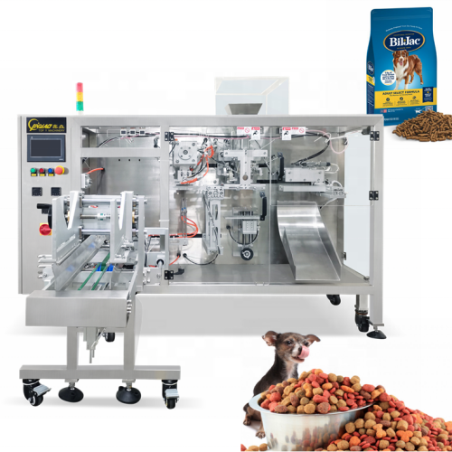 High Speed Horizontal Premade Pouch Filling Sealing Dog Treat Cat Food Fish Food Pet Food Packaging Machine