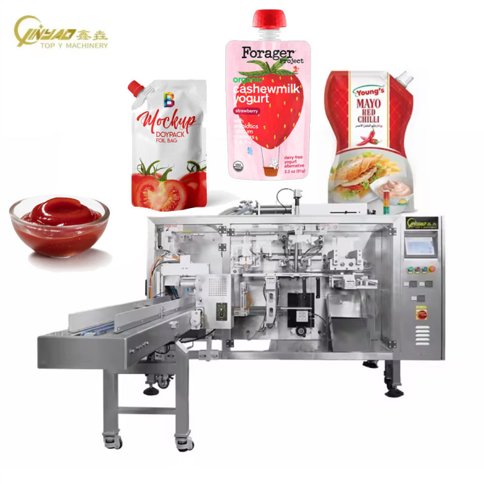Stand up Spout Pouch Filling and Sealing Machine Yogurt Tomato Paste Sauce Ketchup Packaging Machine