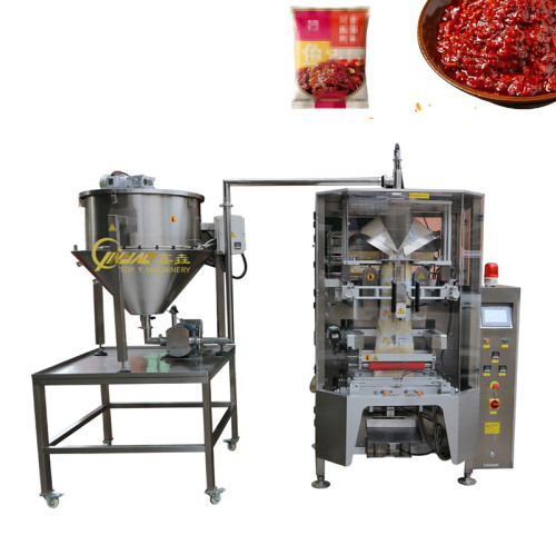 Fully Automatic Chili Sauce Paste Liquid Plastic Bag Forming Filling Sealing Packaging Machines
