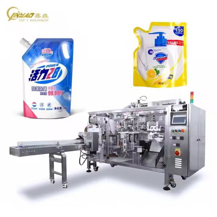 Automatic Liquid Detergent Soap Liquid Premade Plastic Pouch Filling and Packing Machine