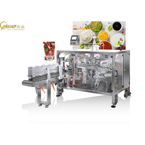 Horizontal Doypack Filling Machine Premade Plastic Pouch Bearnaise Sauce Barbecue Sauce Packaging Machine
