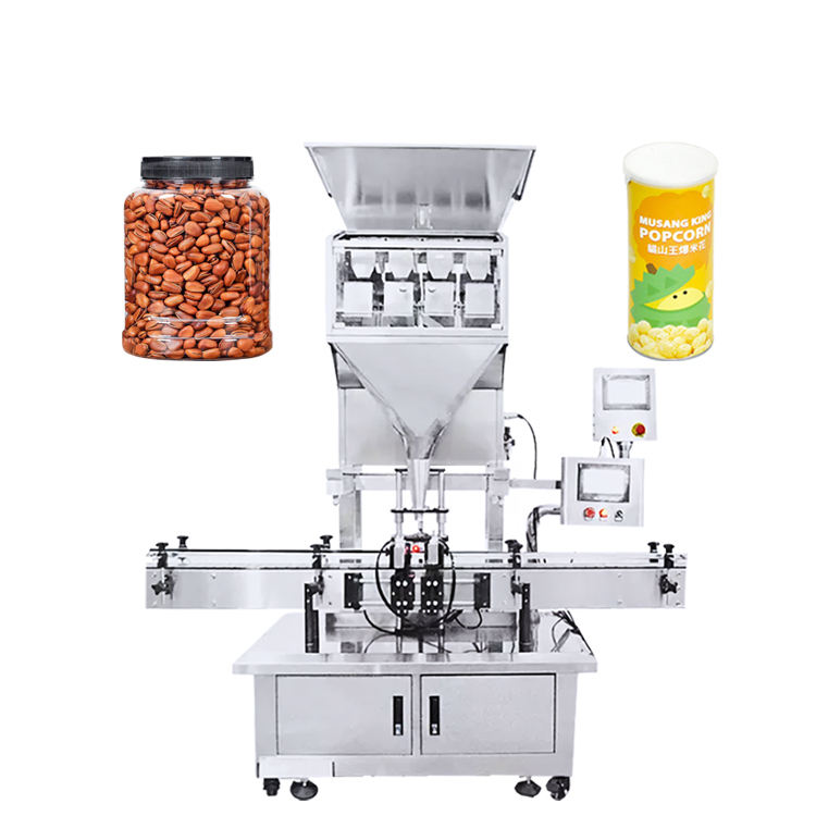 Auto-weighting pistachio two heads weigher filling machine for pistachio nuts packaging line