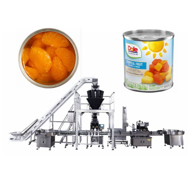 Automatic Fruit Cans Tin Can Sealing Food Weighing and Filling Canning Machine