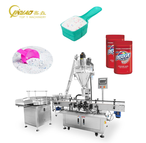 Automatic 500g 1000g Glass Bottle Aluminum Flour Cocoa Chilli Milk Detergent Powder Filling Machine