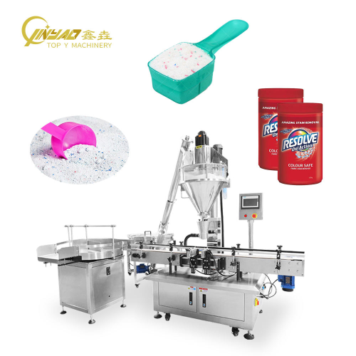 Automatic 500g 1000g Glass Bottle Aluminum Flour Cocoa Chilli Milk Detergent Powder Filling Machine