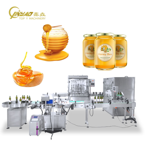 High Accuracy Automatic 50g 500g Bottle Jar Cream Honey Maple Syrup Molasses  Can Filling Machine