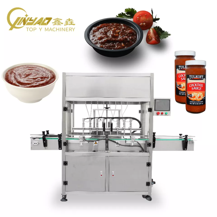 Automatic Plastic Bottle Filler Liquid Beverage Milk Fruit Juice Soda Sauce Olive Paste Pickles Jar Filling Capping Machine