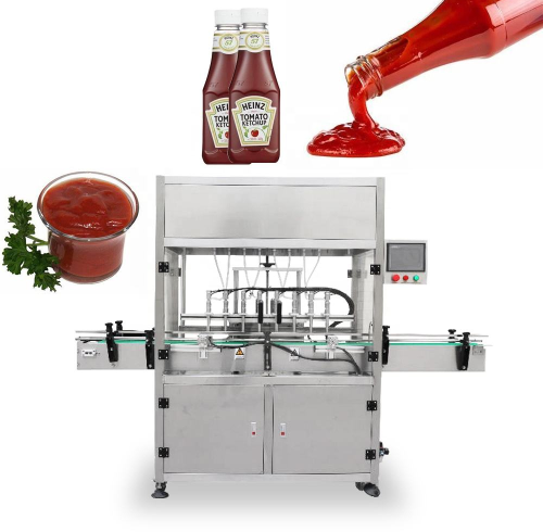 Automatic Piston Filler Mayonnaise Oil Honey Jam Chilli Sauce Ketchup Paste Bottle Filling Machine