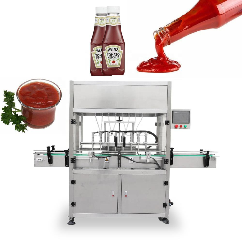 Automatic Piston Filler Mayonnaise Oil Honey Jam Chilli Sauce Ketchup Paste Bottle Filling Machine