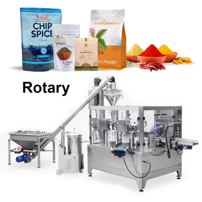 Spice Coffee Milk Powder Wheat Corn Flour Doypack Premade Bag Rotary Packaging Machine