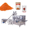 Flat Pouch Automatic Cassava Garri Spice Chilli Pepper Powder Flour Filling Rotary Packaging Machine