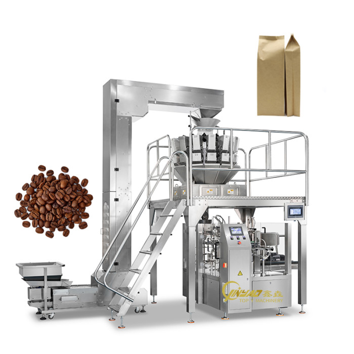Premade Bag Packing Machine Food Coffee Beans Nuts Snack Chips Rotary Automatic Doypack Machine