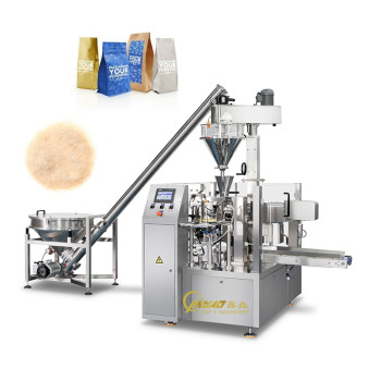 TOP Y Automatic Sesame Salt Powder Doypack Spice Flour Gusset Bag Pouch Rotary Packing Machine