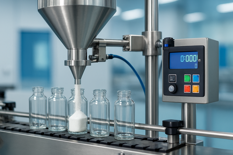 Automated auger powder filling machine ensuring precision dosing