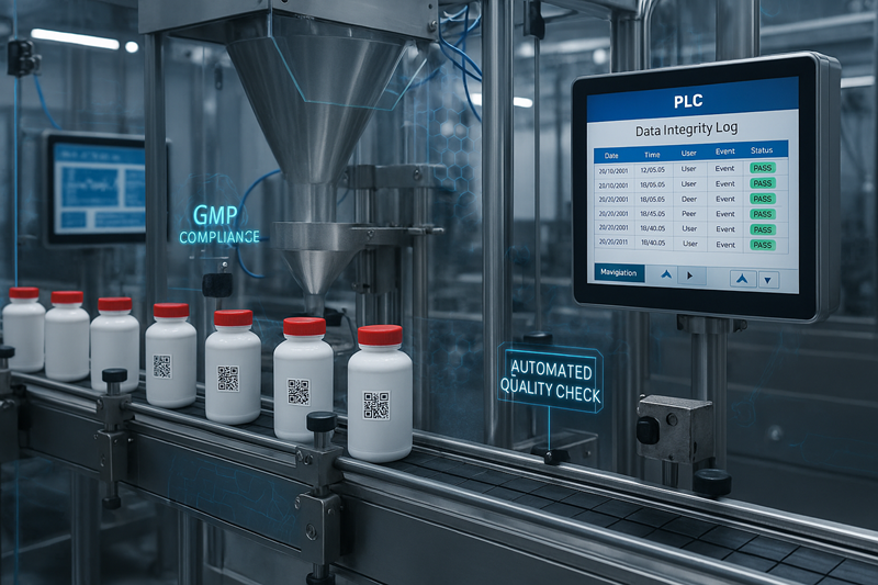 Modern powder filling line integrated with Industry 4.0 features