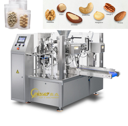 Multi-function Full Automatic Zipper Bag Premade Rotary Food Packaging Machine Doypack Pouch Packing Machine