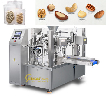 Multi-function Full Automatic Zipper Bag Premade Rotary Food Packaging Machine Doypack Pouch Packing Machine