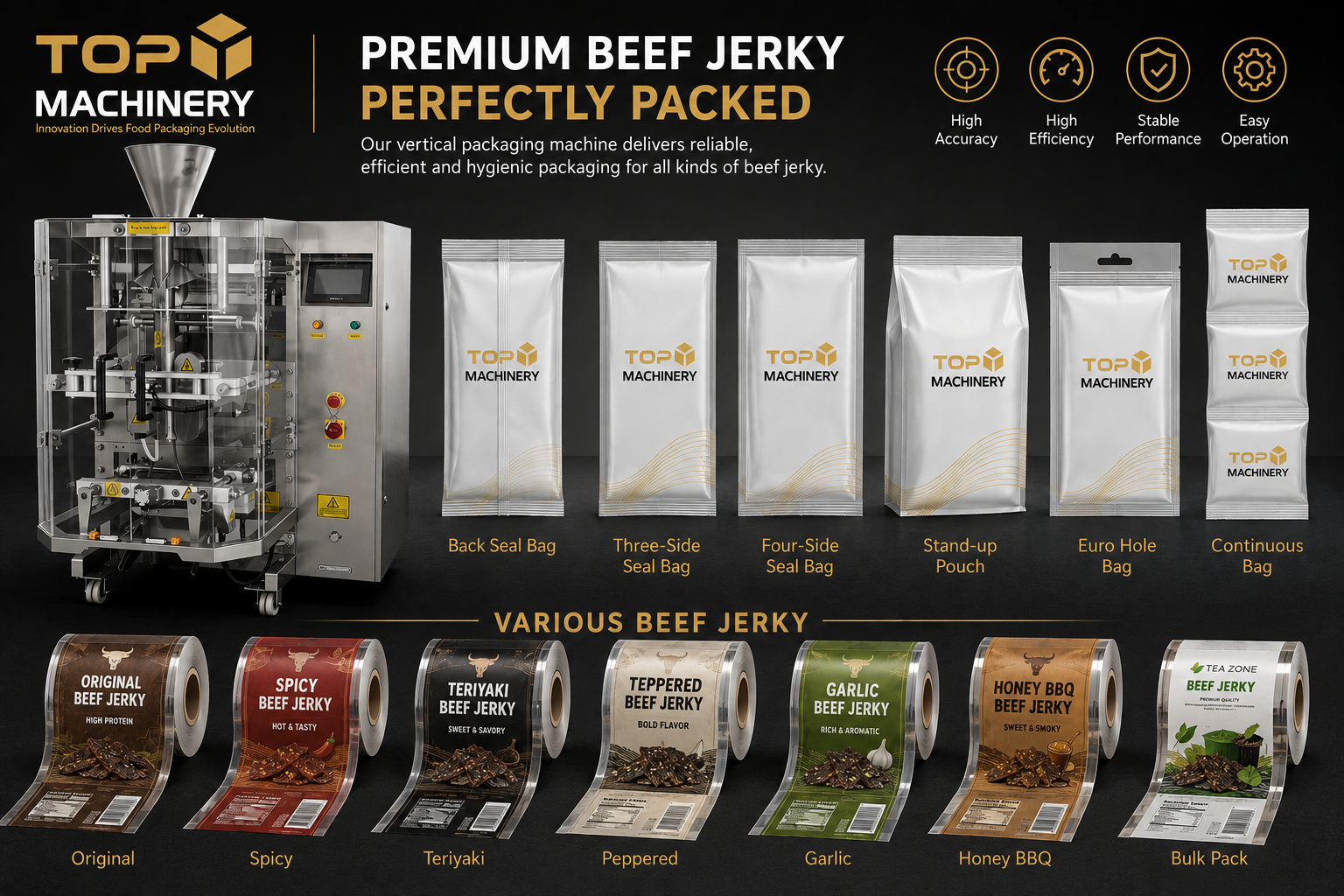 Beef jerky packing machine