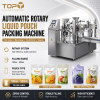 Automatic Rotary Stand Up Pouch Packaging Machine| 100ml 500ml Liquid Fruit Beverage | Filling Machines