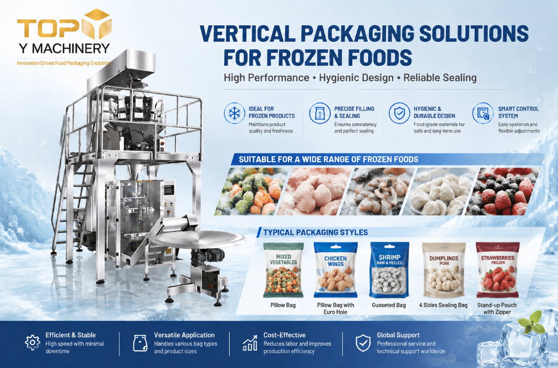 The mechanical process of a VFFS packing machine