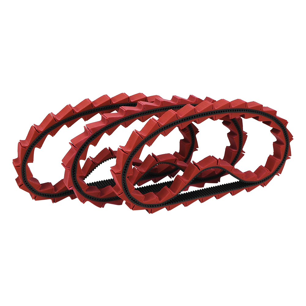 Custom timing belt production line with moulds and cutting fixtures
