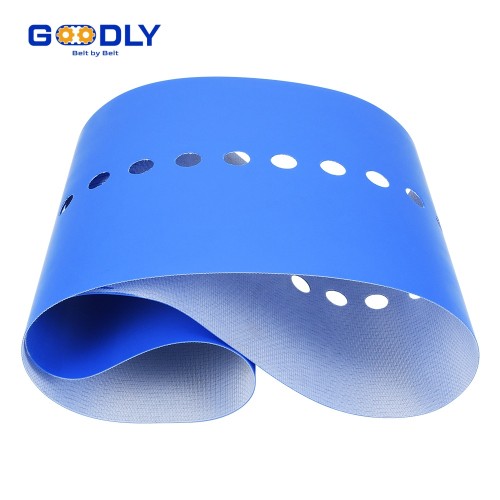 Perforated PU Conveyor Belt | Vacuum & Drainage Holes | Custom Patterns | OEM