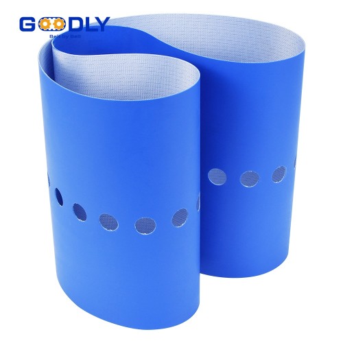 Perforated PU Conveyor Belt | Vacuum & Drainage Holes | Custom Patterns | OEM
