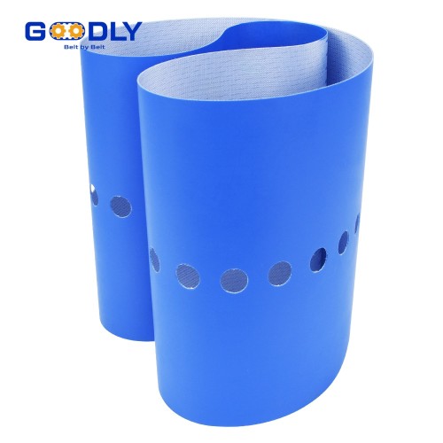 Perforated PU Conveyor Belt | Vacuum & Drainage Holes | Custom Patterns | OEM