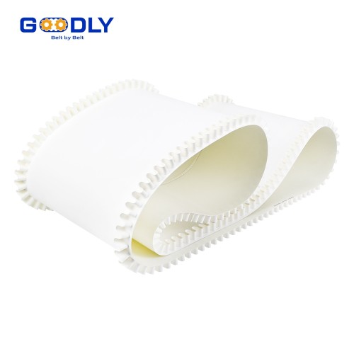 PU Conveyor Belt with Sidewall | Elevated Edge | Spillage Prevention | OEM ODM