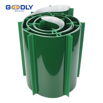 PVC Cleated Conveyor Belt | Incline Belt with Guides | Anti-Slip Design | OEM ODM