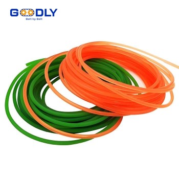 High Grip PU Round Belt | Ribbed Surface | For Tracking & Conveying | ODM