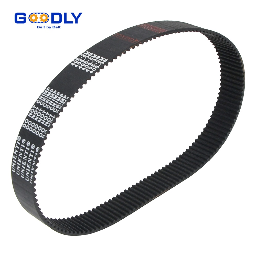 High-tension timing belt with aramid cord construction for continuous high-speed presses