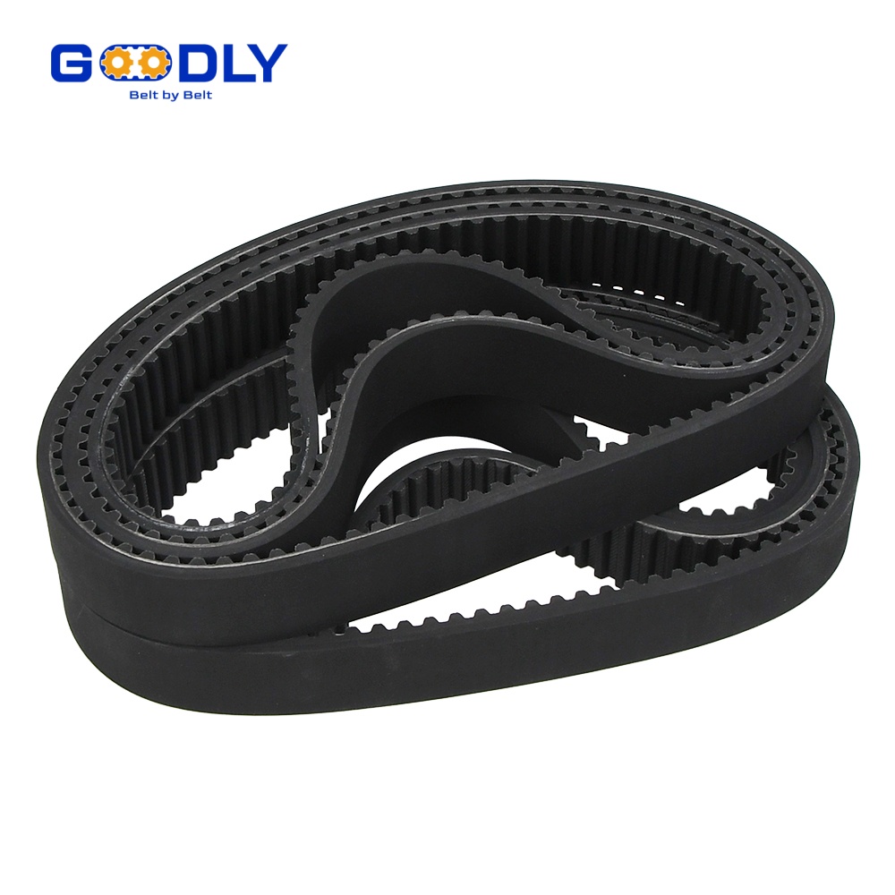 Rubber endless timing belt loop for fixed-centre drives