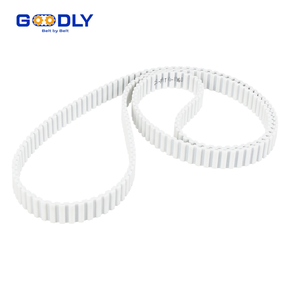 Anti-static PU timing belt close-up for component handling