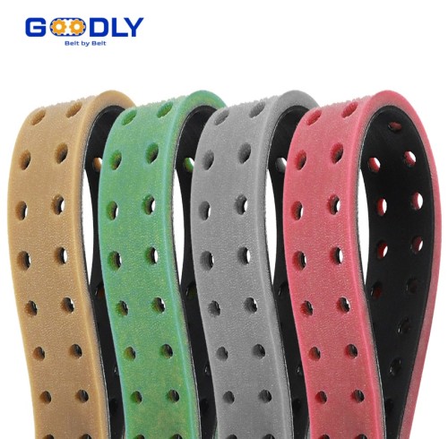 Vulcanized Rubber Flat Belt | Punched Hole | Stable Conveying | Packaging & Industrial Machinery